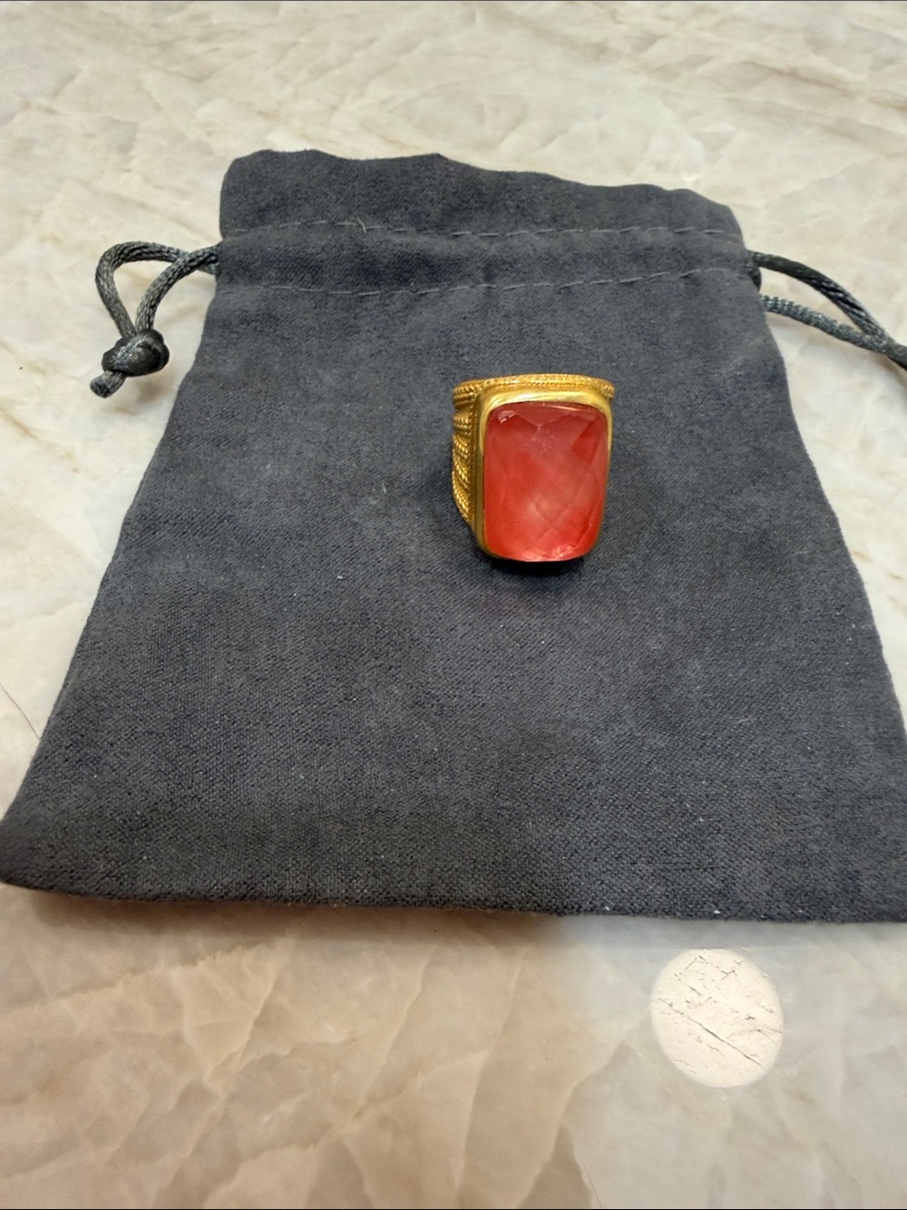 Coral Julie Vos Statement Ring